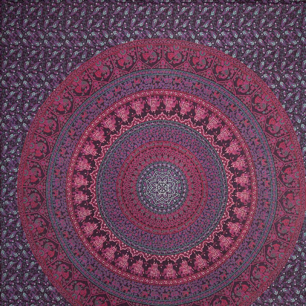 Kunst Und Magie Tagesdecke Wandbehang Mandala Deko Tuch Indisch Elefant XL ca. 200 x 230cm Super Rabatt
