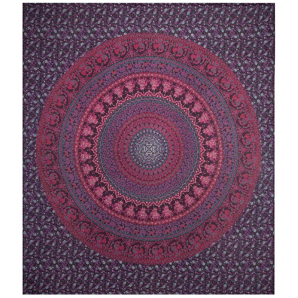 Kunst Und Magie Tagesdecke Wandbehang Mandala Deko Tuch Indisch Elefant XL ca. 200 x 230cm Super Rabatt