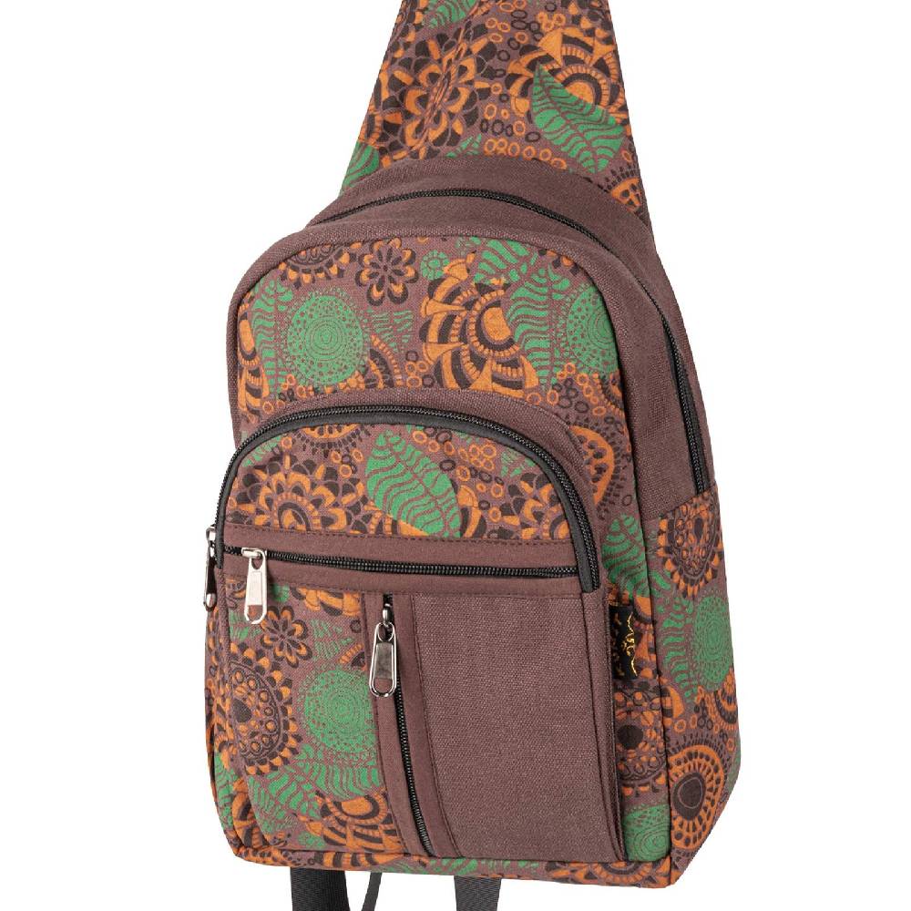 Kunst Und Magie Kunst und Magie Sling Bag Schultertasche Hippie Goa Bodybag crossbody Rucksack Bunt M Kostenloser Versand international