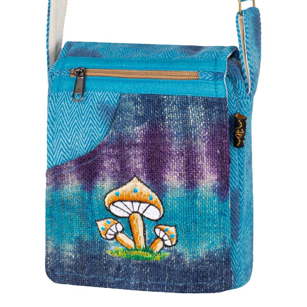 Kunst Und Magie Bunte Hanf Schultertasche Hippie Handtasche Goa Tasche Tie Dye Batik Damen Herren Black Friday Preise