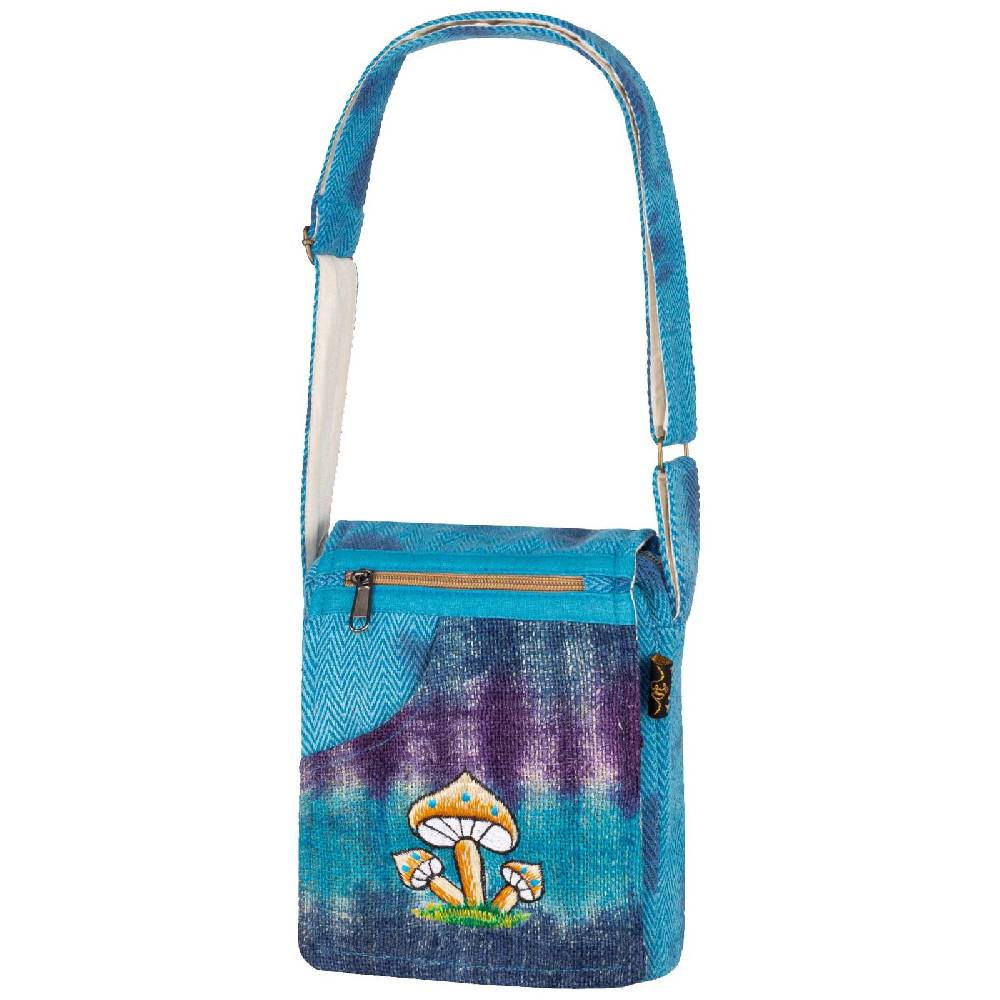 Kunst Und Magie Bunte Hanf Schultertasche Hippie Handtasche Goa Tasche Tie Dye Batik Damen Herren Black Friday Preise