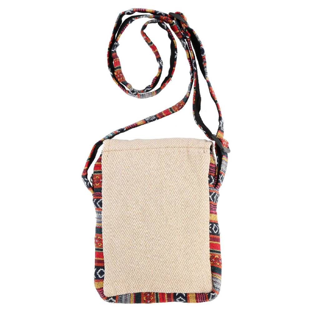Kunst Und Magie kleine Hanf Schultertasche Hippie Handtasche Goa Tasche mit Schulterriemen Damen Herren Im Verkauf