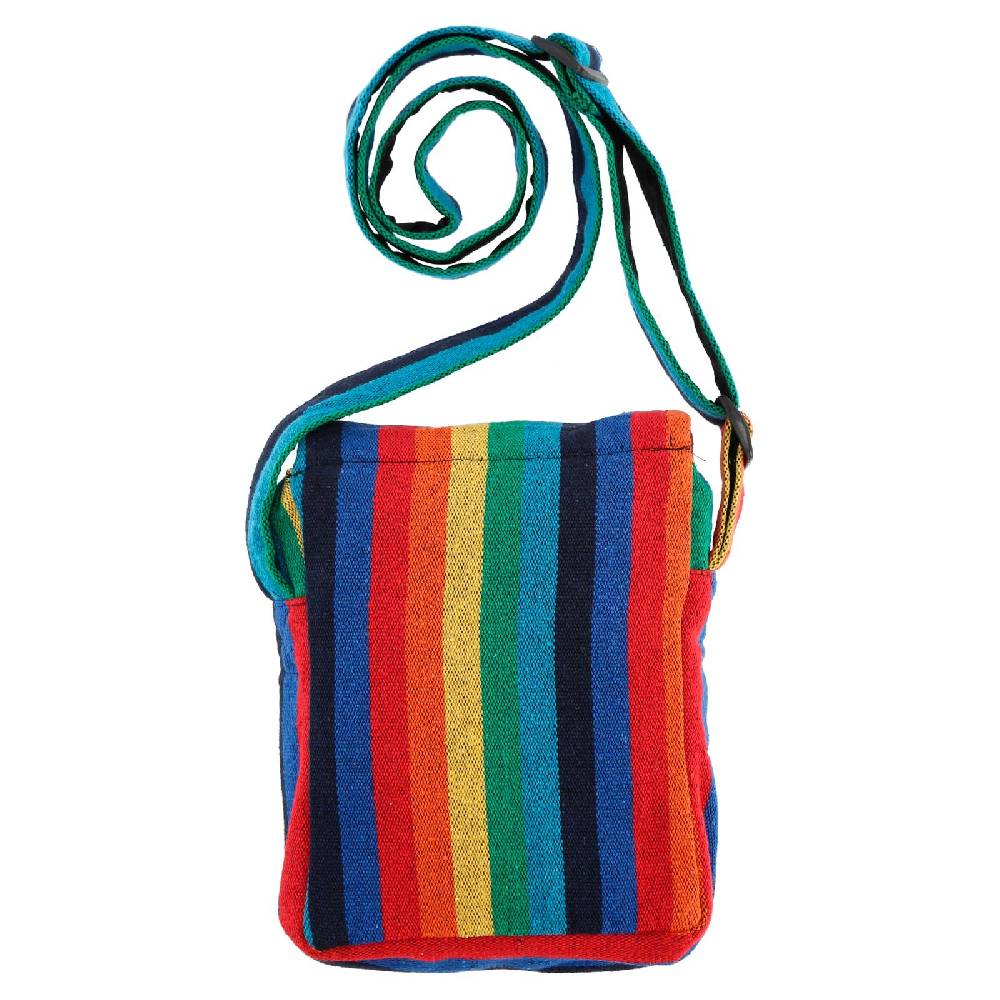 Kunst Und Magie kleine Regenbogen Schultertasche Hippie Handtasche Goa Tasche mit Schulterriemen Damen Herren Rainbow 2025