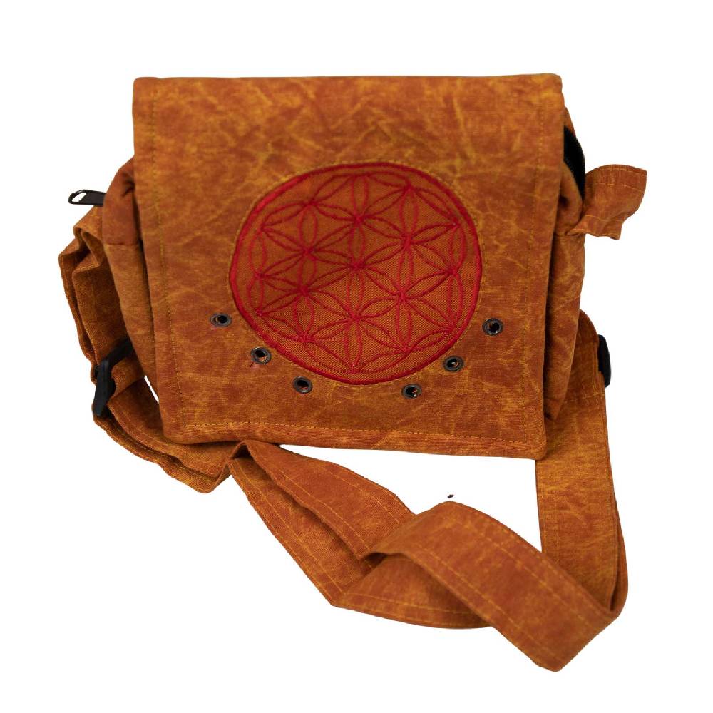 Kunst Und Magie Schultertasche Hippie Umhängetasche Handtasche Goa Tasche mit Schulterriemen Damen Herren Lebensblume Online