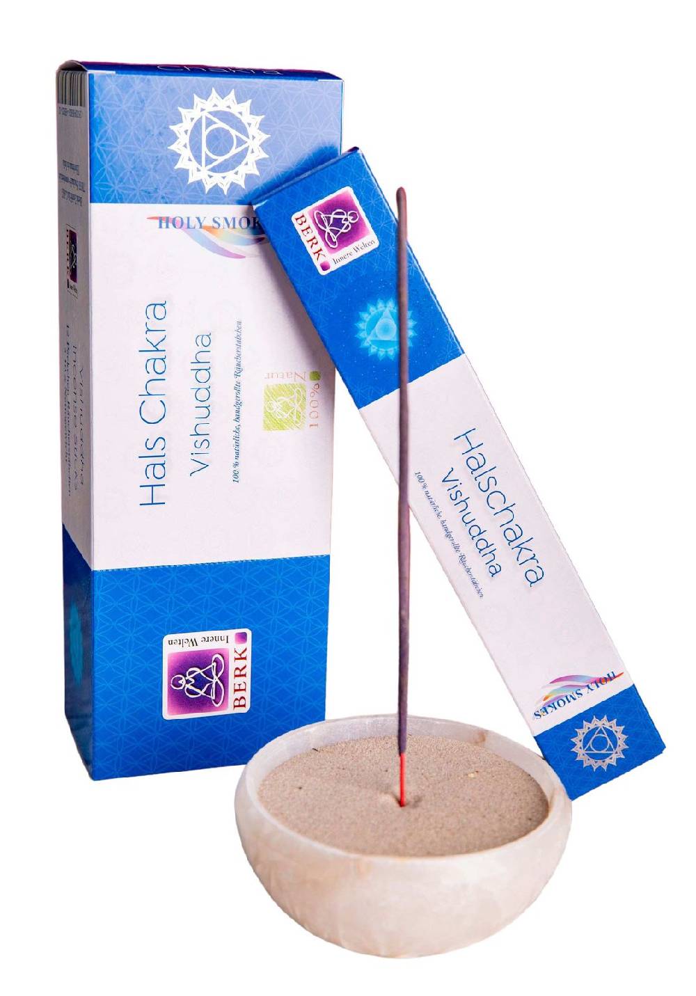 Kunst Und Magie 12er Großpackung Hals-Chakra (Vishuddha) Räucherstäbchen - Holy Smokes Chakra Duftstäbchen Fabrik Onlineshop