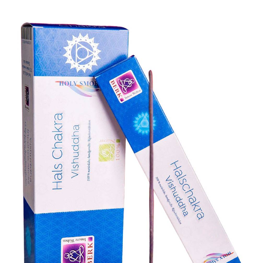 Kunst Und Magie 12er Großpackung Hals-Chakra (Vishuddha) Räucherstäbchen - Holy Smokes Chakra Duftstäbchen Fabrik Onlineshop