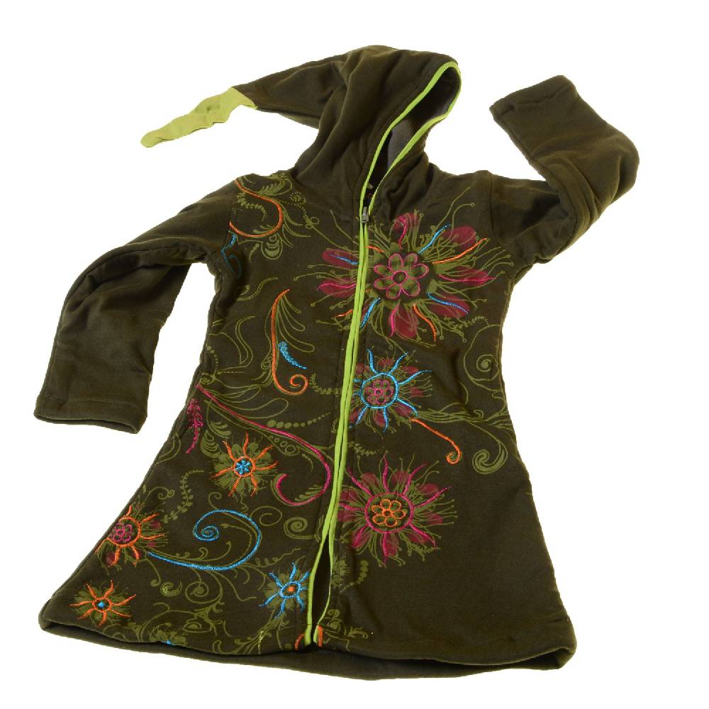 Kunst Und Magie Kinder Hippie Jacke mit Zipfelkapuze Goa Psy Wichtel Fantasy Flowers Preisnachlass