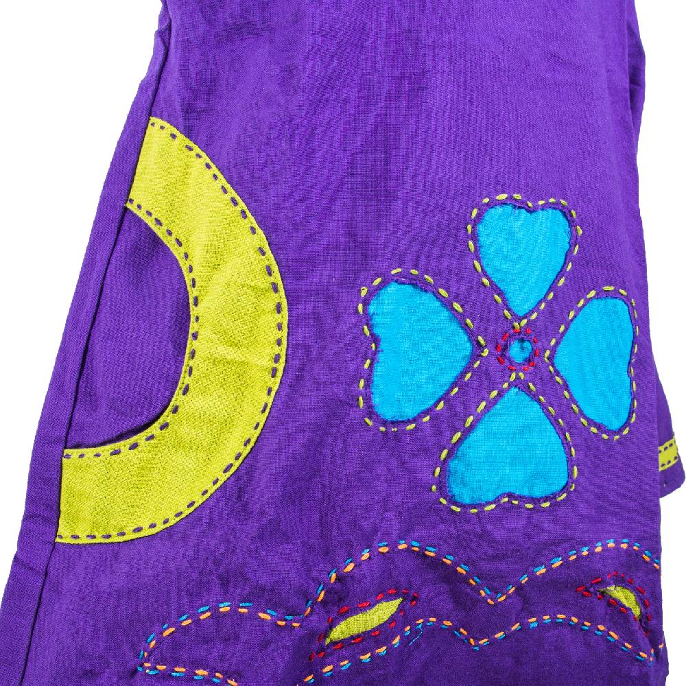 Kunst Und Magie Kunst und Magie Mädchen Kleid Blumen Stickerei Goa Hippie Saisonschlussverkauf