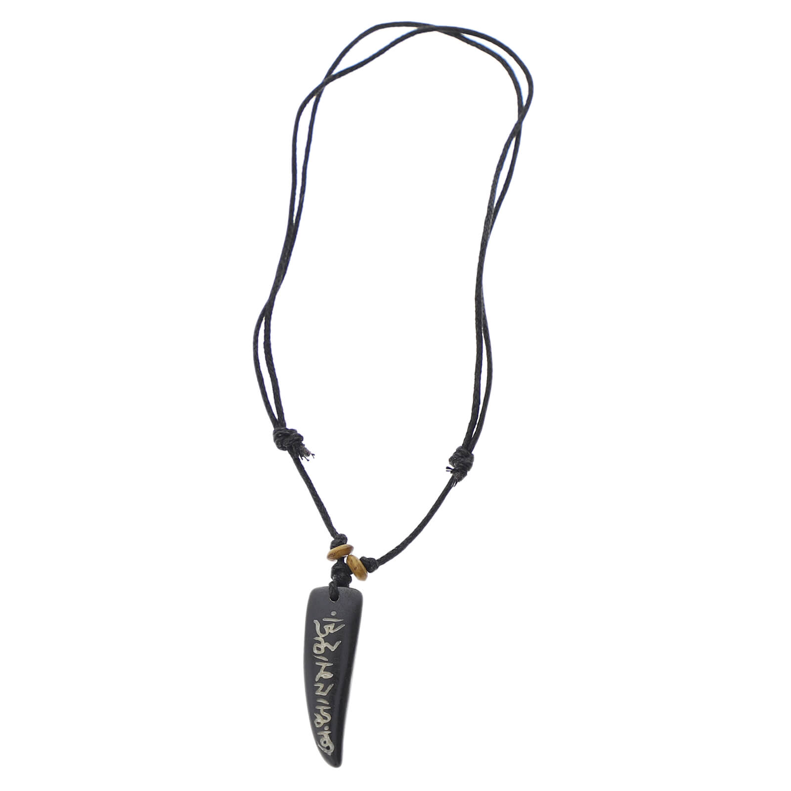 Kunst Und Magie Kunst und Magie Om Manie Padme Hum Stab Anhänger Amulett Beige ca. 3,6 cm Blitzangebot