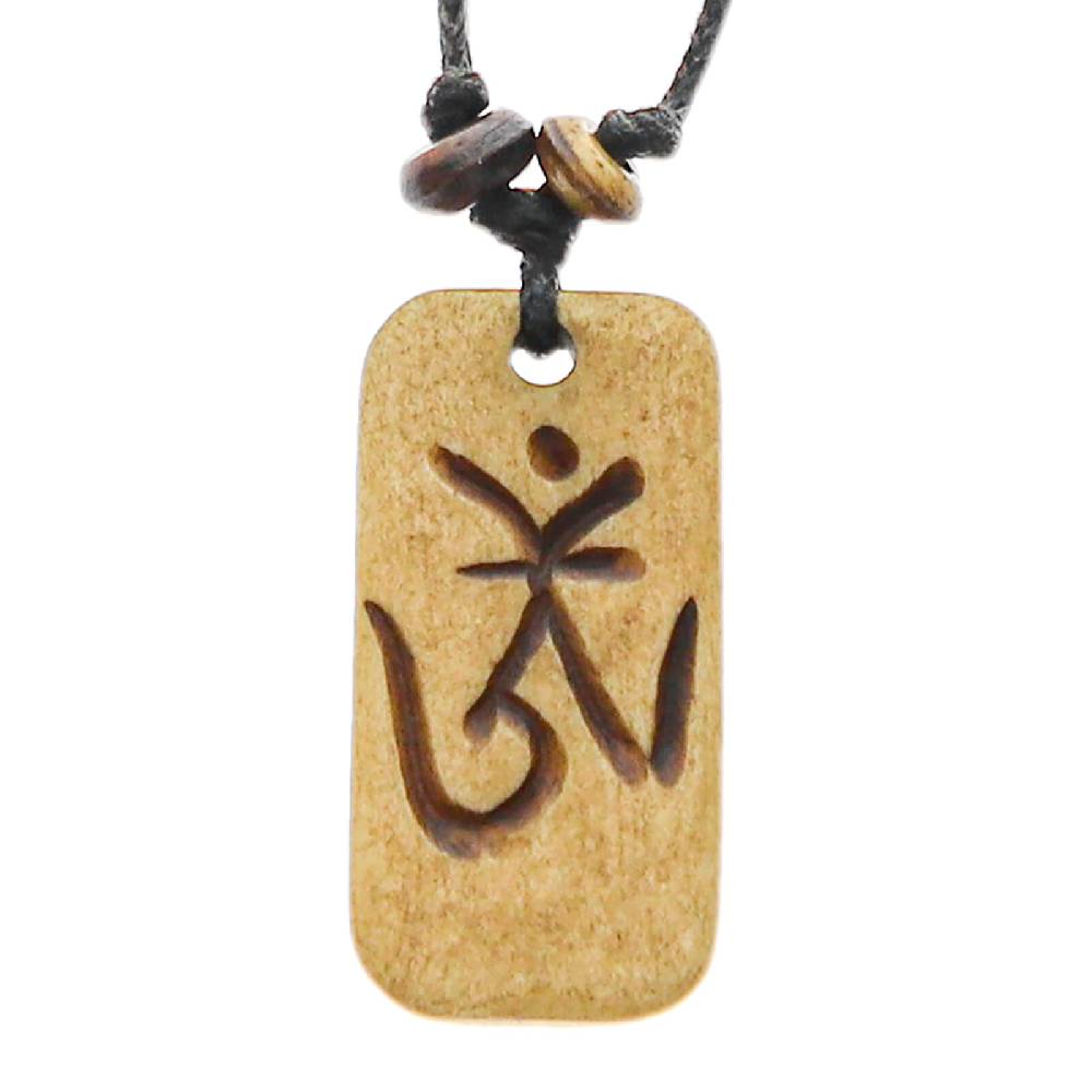 Kunst Und Magie Kunst und Magie Om Manie Padme Hum Anhänger Amulett Beige ca. 3 cm