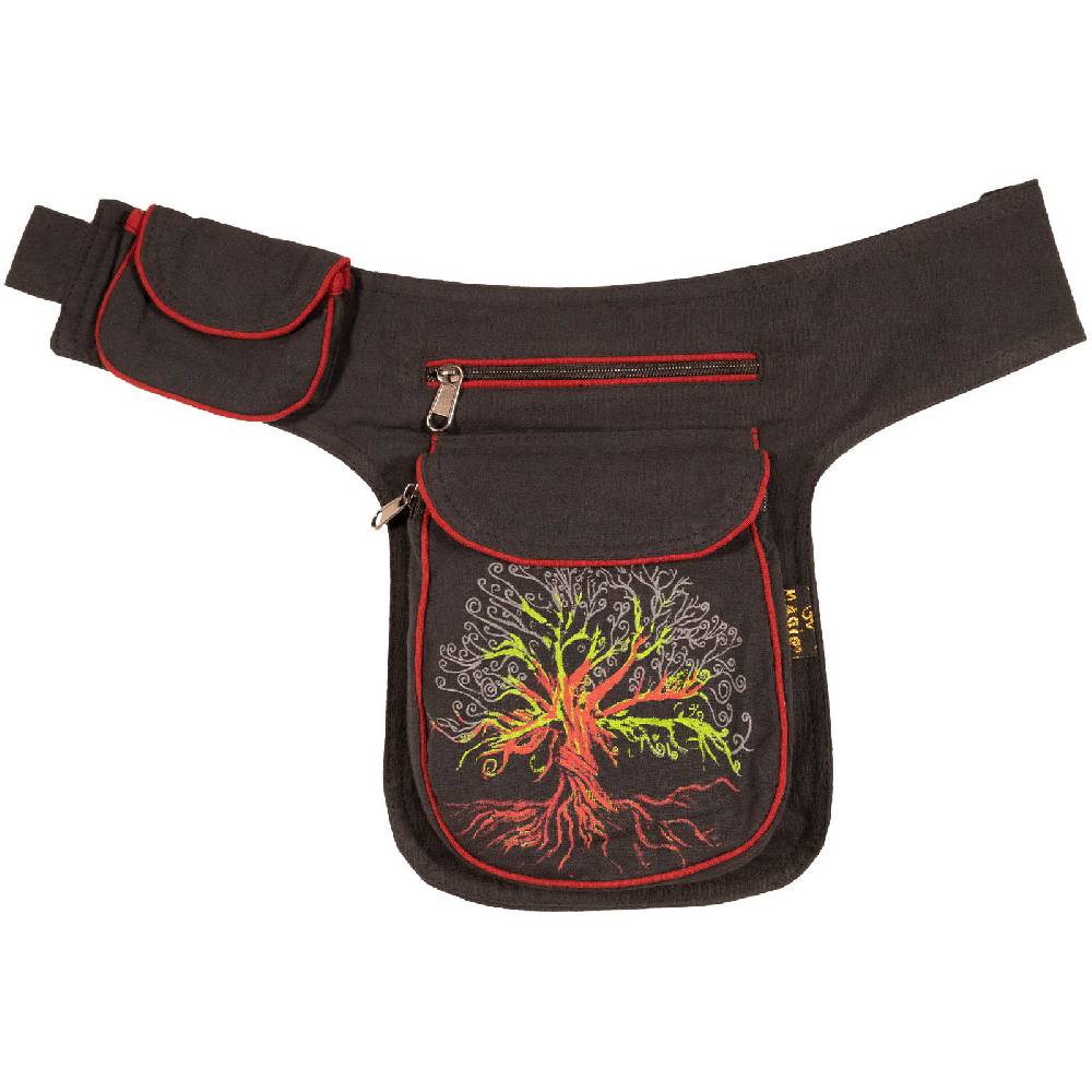 Kunst Und Magie KUNST UND MAGIE Bauchtasche Lebensbaum Gürteltasche Festivaltasche Sidebag Hüfttasche