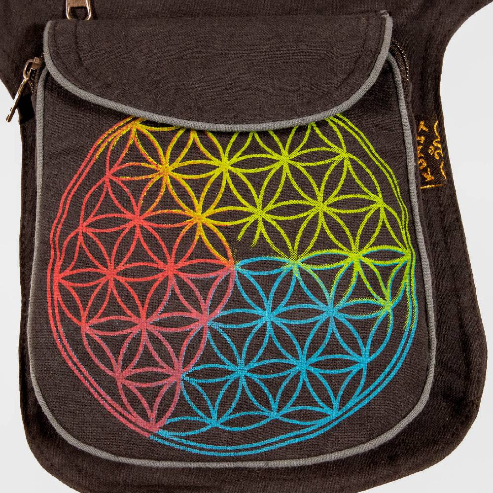 Kunst Und Magie KUNST UND MAGIE Bauchtasche Blume des Lebens Gürteltasche Festivaltasche Sidebag Neueste Stile