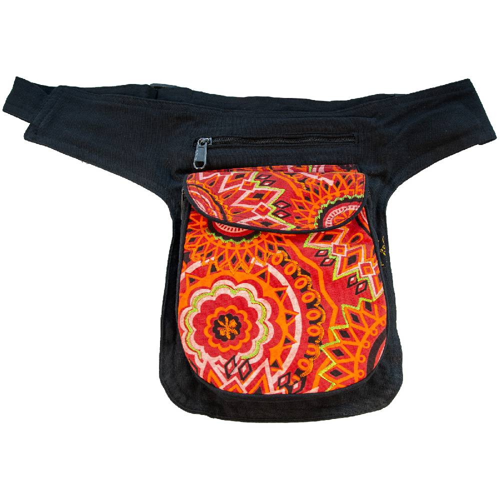 Kunst Und Magie KUNST UND MAGIE Bauchtasche Mandala-Print Gürteltasche Festivaltasche Sidebag Letzter Tag