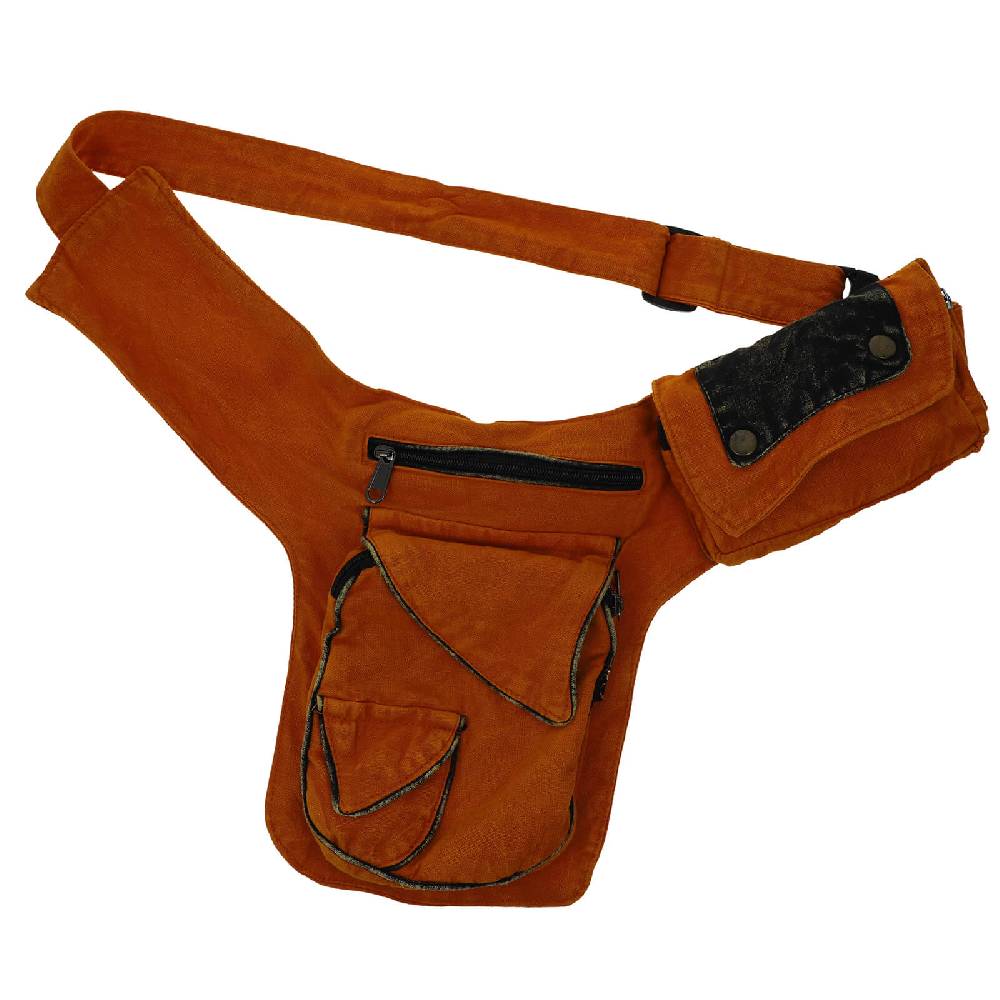Kunst Und Magie Kunst und Magie Bauchtasche Sidebag Stonewashed Gürteltasche Festivaltasche Hippie Goa Zeitbegrenzte Promotion