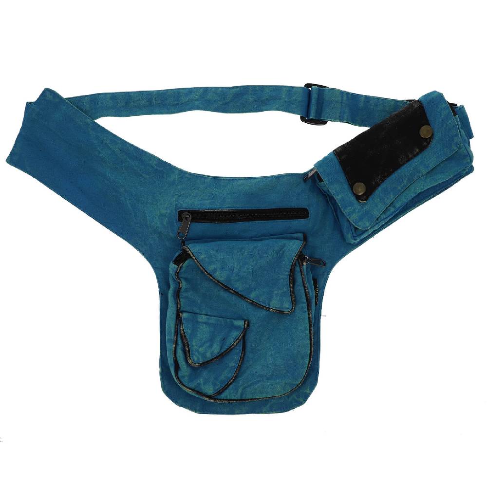 Kunst Und Magie Kunst und Magie Bauchtasche Sidebag Stonewashed Gürteltasche Festivaltasche Hippie Goa Zeitbegrenzte Promotion