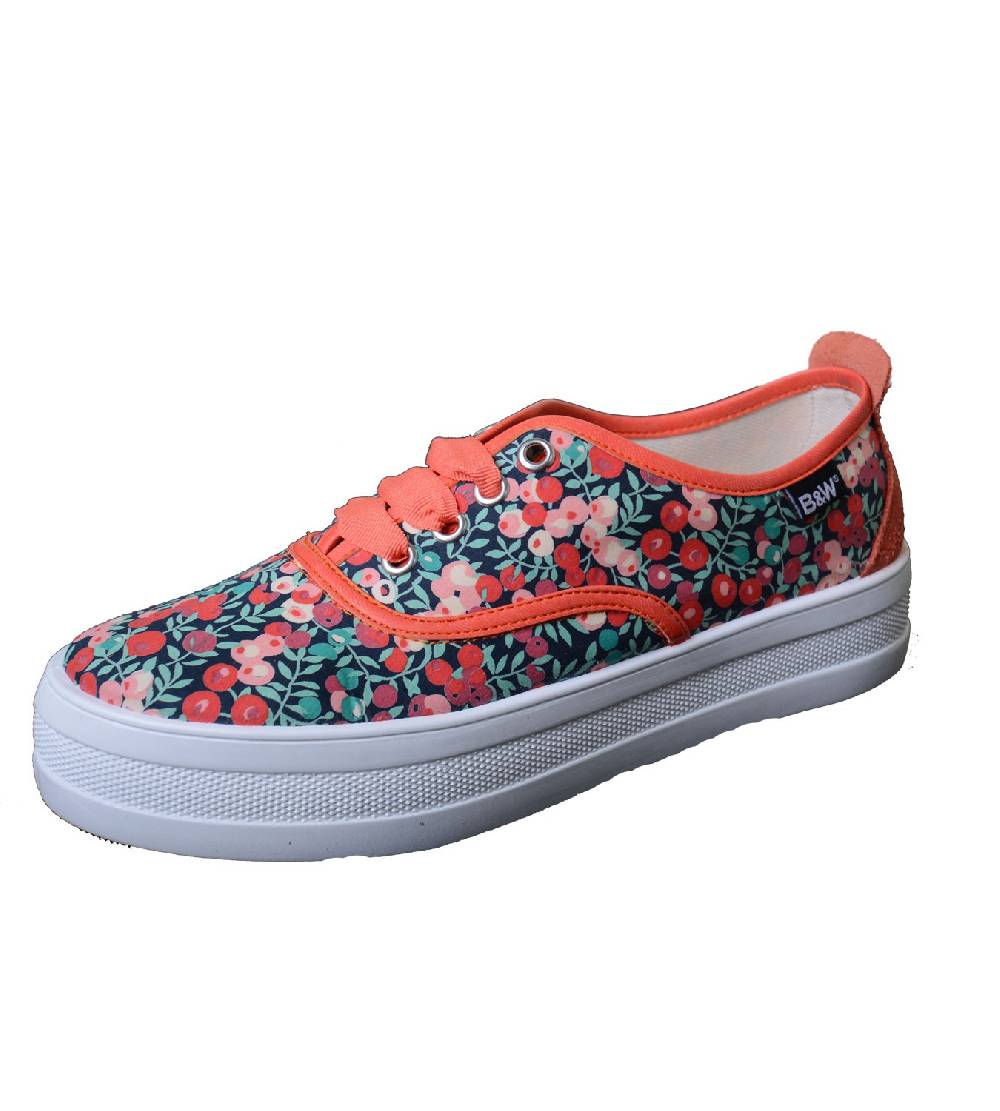 Kunst Und Magie Break & Walk Sneaker mit Plateausohle und Blumenmuster B&W Schuhe