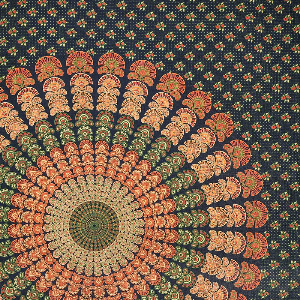 Kunst Und Magie Tagesdecke Wandbehang Mandala Deko Tuch Peacock Pfau XL ca. 200 x 230cm Online Shopping