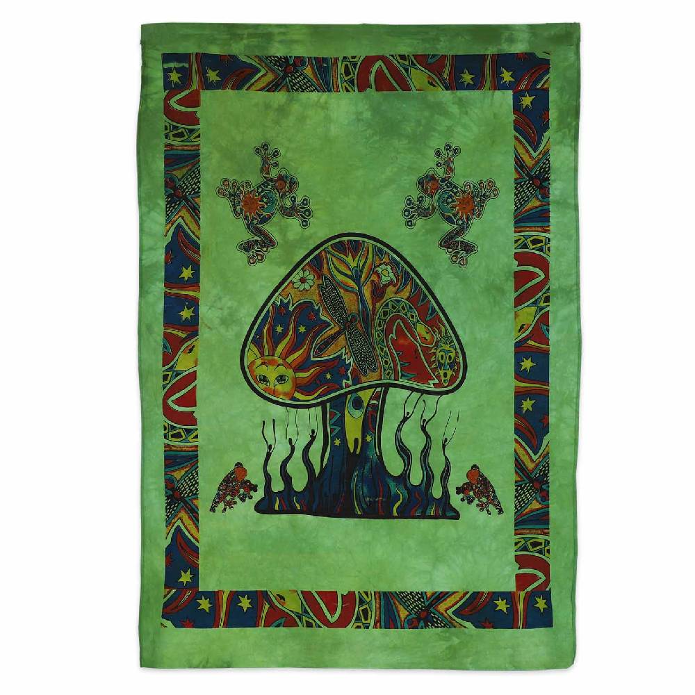 Kunst Und Magie Mushrooms Psy Goa Poster Wandbehang Deko Tuch Psychedelic Dekotuch ca. 210 x 140 cm Weihnachtsangebot