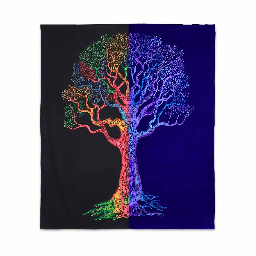 Kunst Und Magie Kunst und Magie Wandbehang Poster Dekotuch Tuch Wandteppich bunter Baum Poster ca 105 x 73 cm Osterangebot