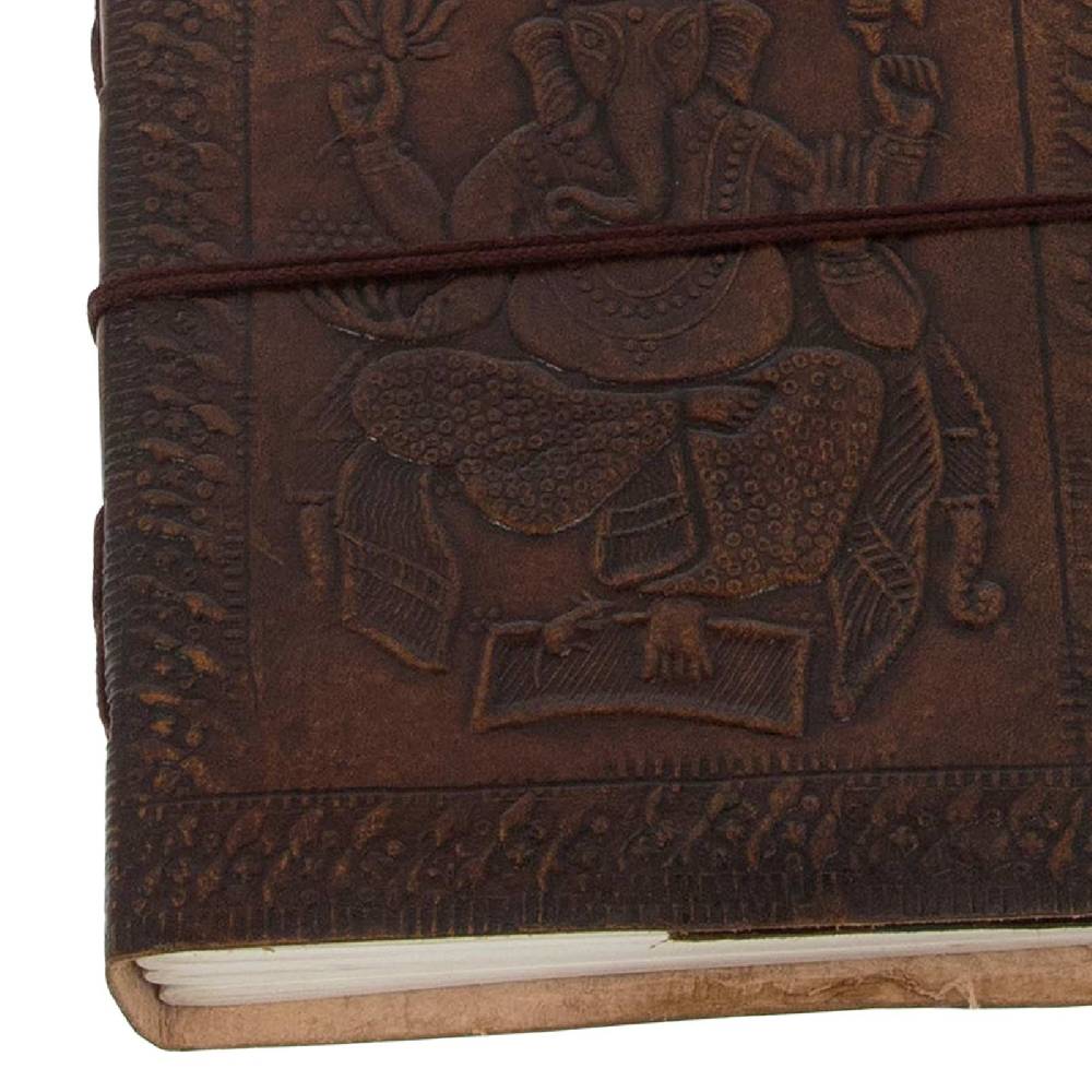 Kunst Und Magie Leder Tagebuch handgefertigt - geprägtes Notizbuch Lord Ganesha 18x13cm Vatertagsangebot