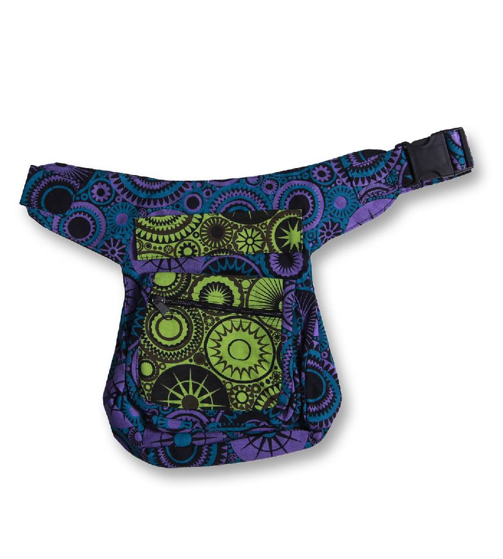 Kunst Und Magie Kunst und Magie Bunte Bauchtasche Psychedelic-Print Gürteltasche Festivaltasche Kauf eins, bekomm eins gratis