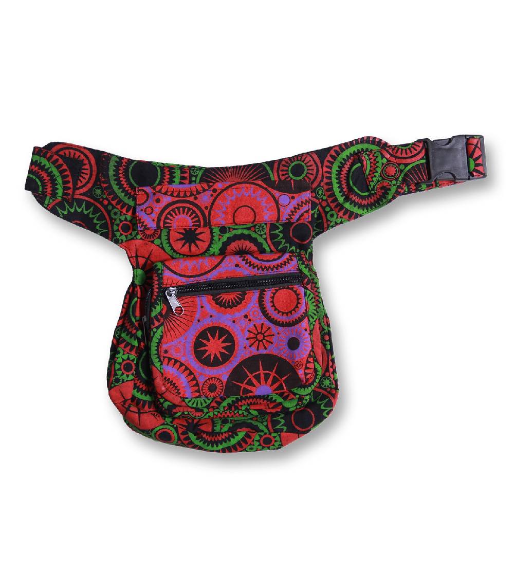 Kunst Und Magie Kunst und Magie Bunte Bauchtasche Psychedelic-Print Gürteltasche Festivaltasche Kauf eins, bekomm eins gratis