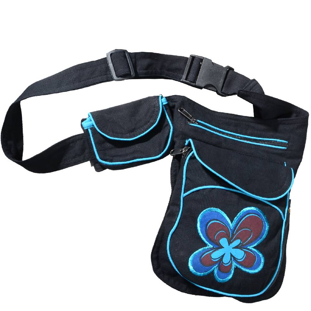 Kunst Und Magie Goa Schulter Bauchtasche Gürteltasche Bauchgurt Hippie Psy Festival Blumenmotiv
