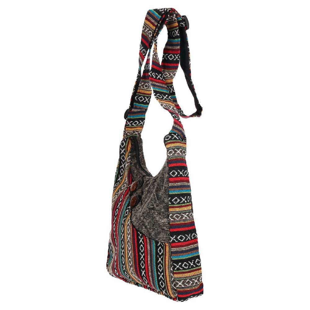Kunst Und Magie Kunst und Magie Damen Schultertasche Stonewashed Hippie Handtasche Bunte Goa Tasche mit Schulterriemen 50% Rabatt für begrenzte Zeit