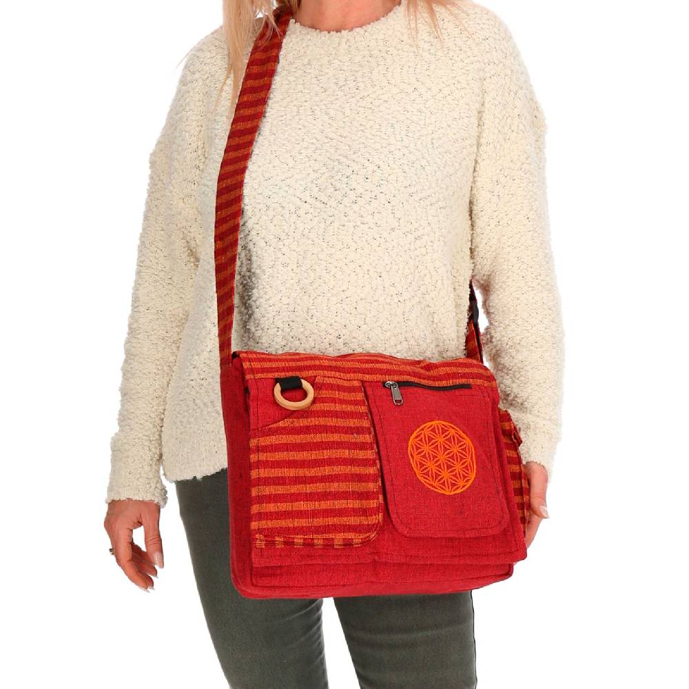 Kunst Und Magie Kunst und Magie Damen Schultertasche Lebensblume Hippie Handtasche Goa Tasche mit Schulterriemen Rabatte dieses Monats