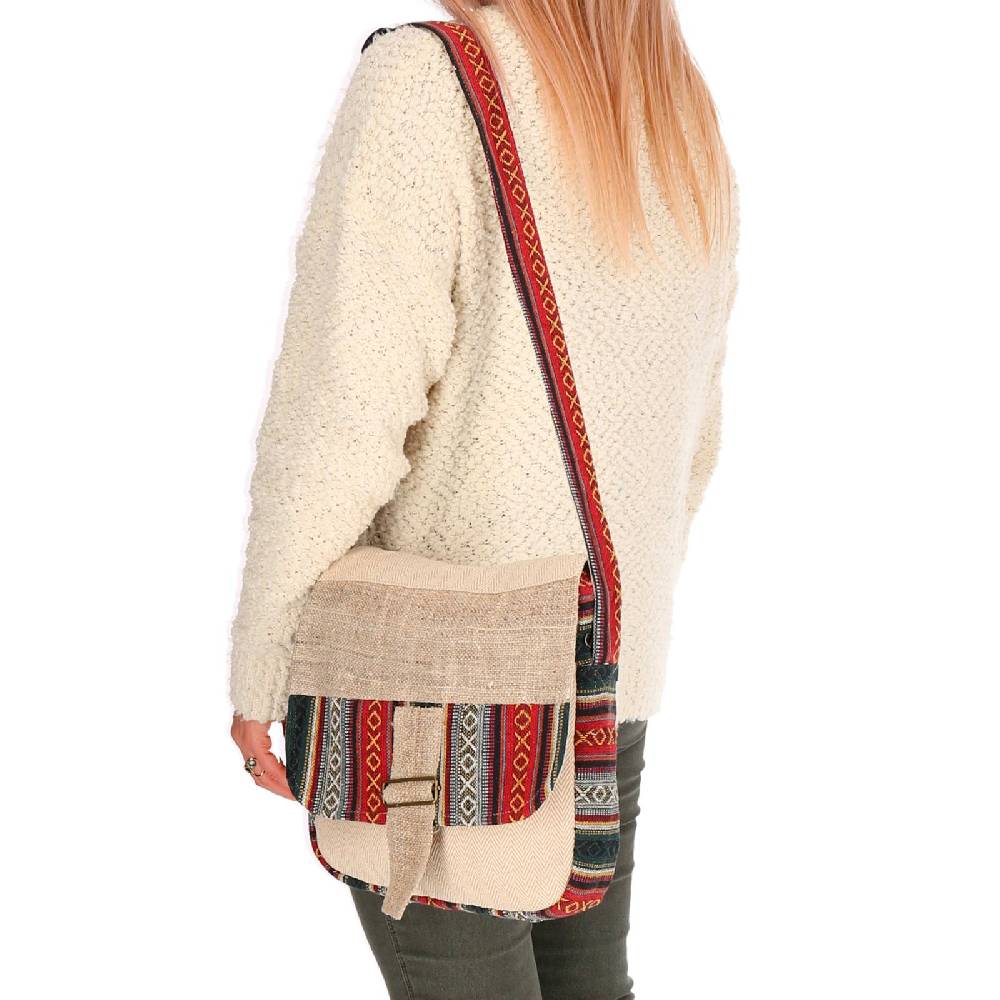 Kunst Und Magie Hanf Schultertasche Umhängetasche Tasche Messenger Bag Nachhaltig Fair Hanf Verkauf