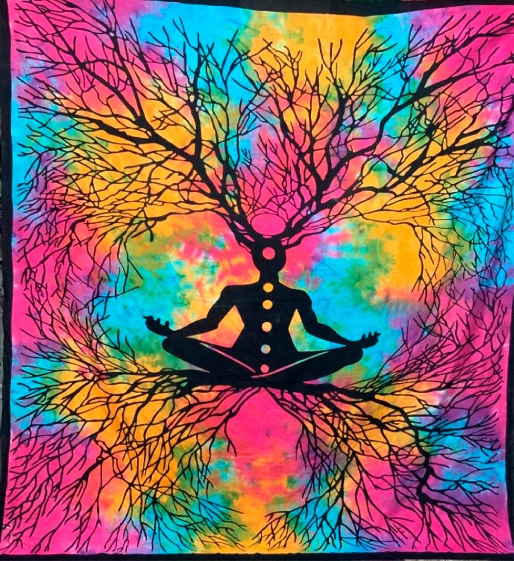 Kunst Und Magie Kunst und Magie Tagesdecke Wandbehang Erdung Deko Tuch Chakra Yoga Root Meditation ca. 200 x 230cm Online Shopping
