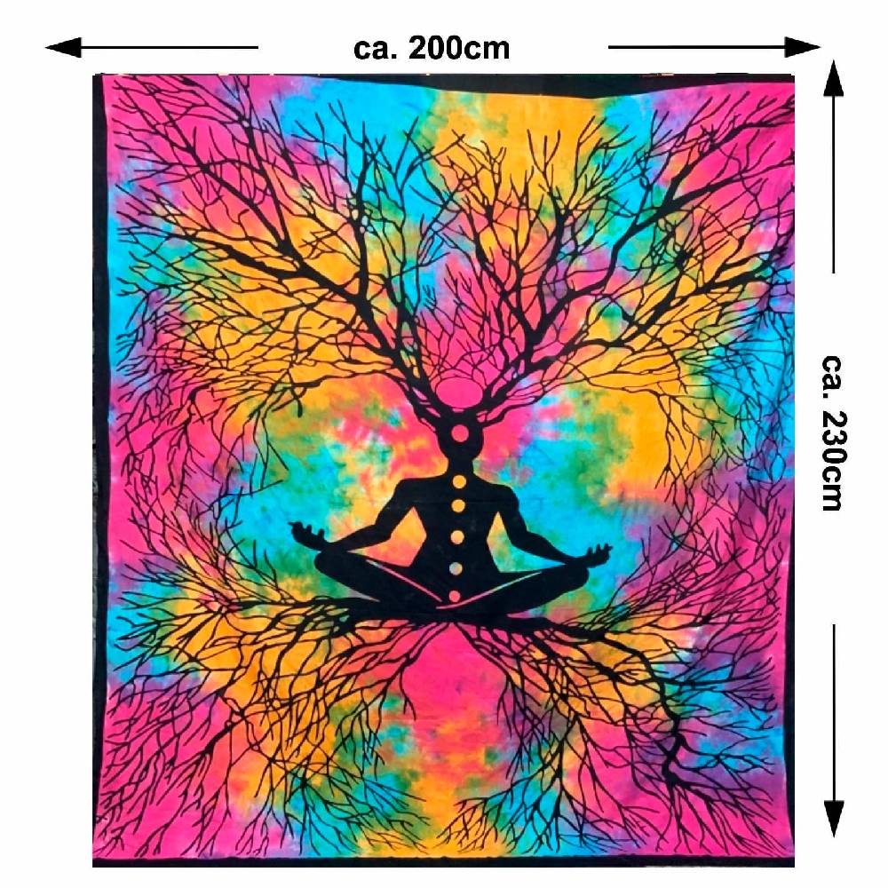 Kunst Und Magie Kunst und Magie Tagesdecke Wandbehang Erdung Deko Tuch Chakra Yoga Root Meditation ca. 200 x 230cm Online Shopping