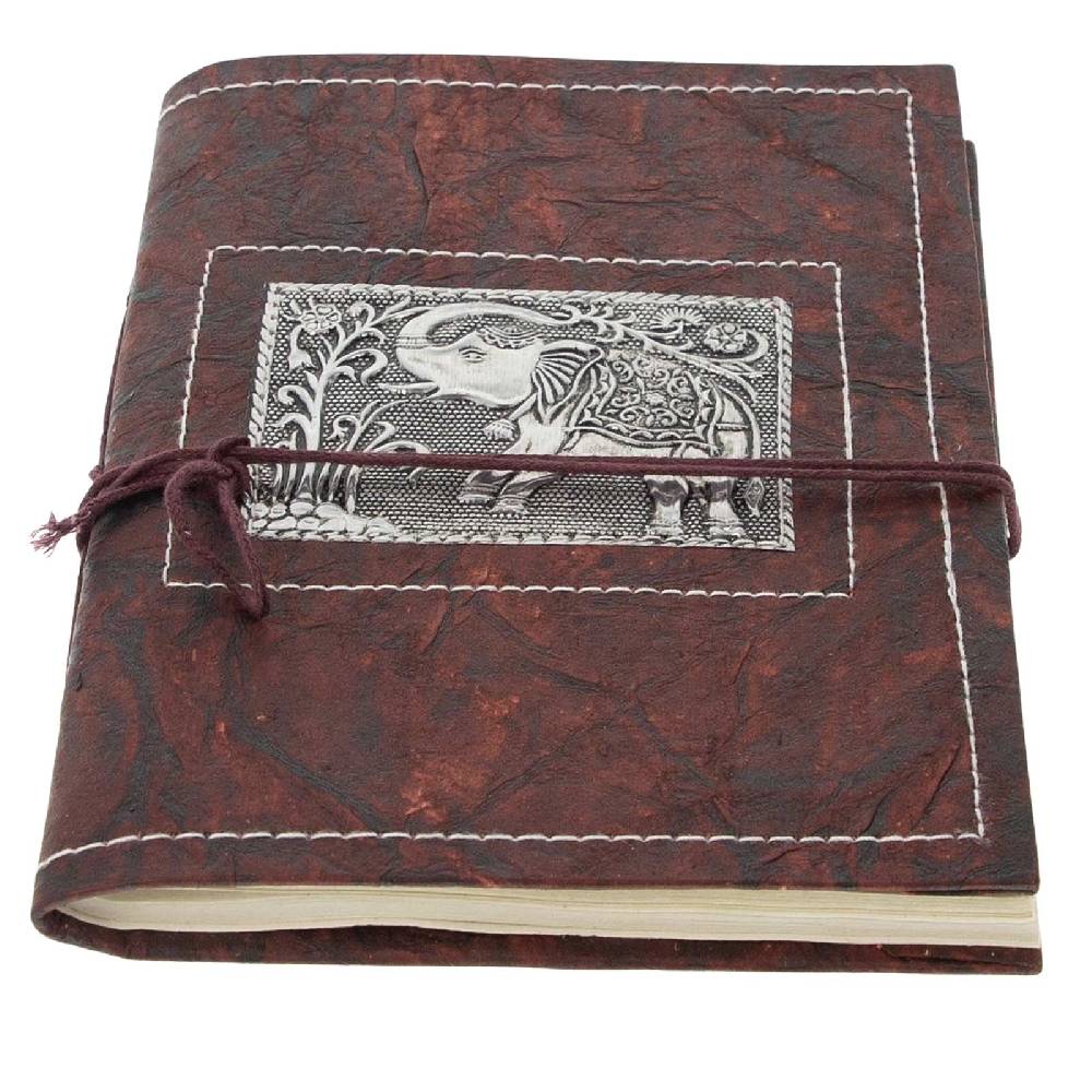 Kunst Und Magie Tagebuch Poesiealbum handgefertigt - Geprägtes Notizbuch Elefant 20x15cm