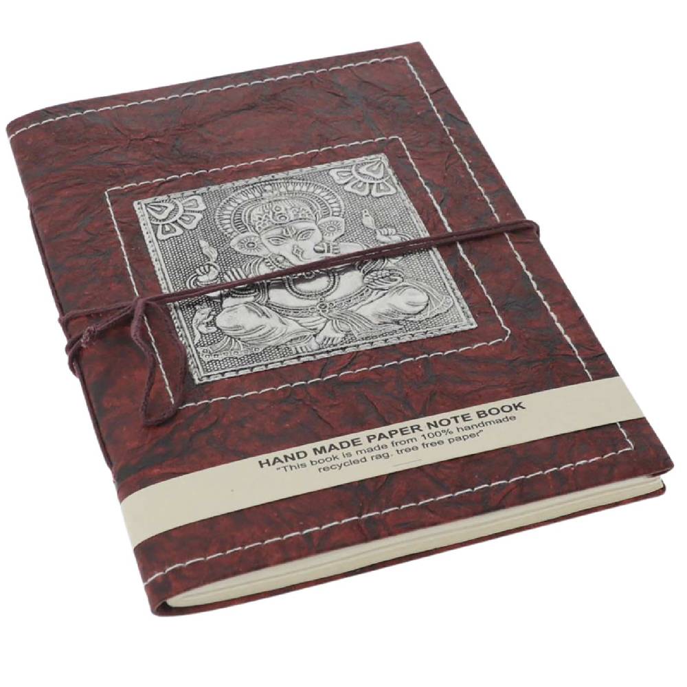 Kunst Und Magie Tagebuch Poesiealbum handgefertigt - Geprägtes Notizbuch Lord Ganesha 25x18cm XL Sonderangebote