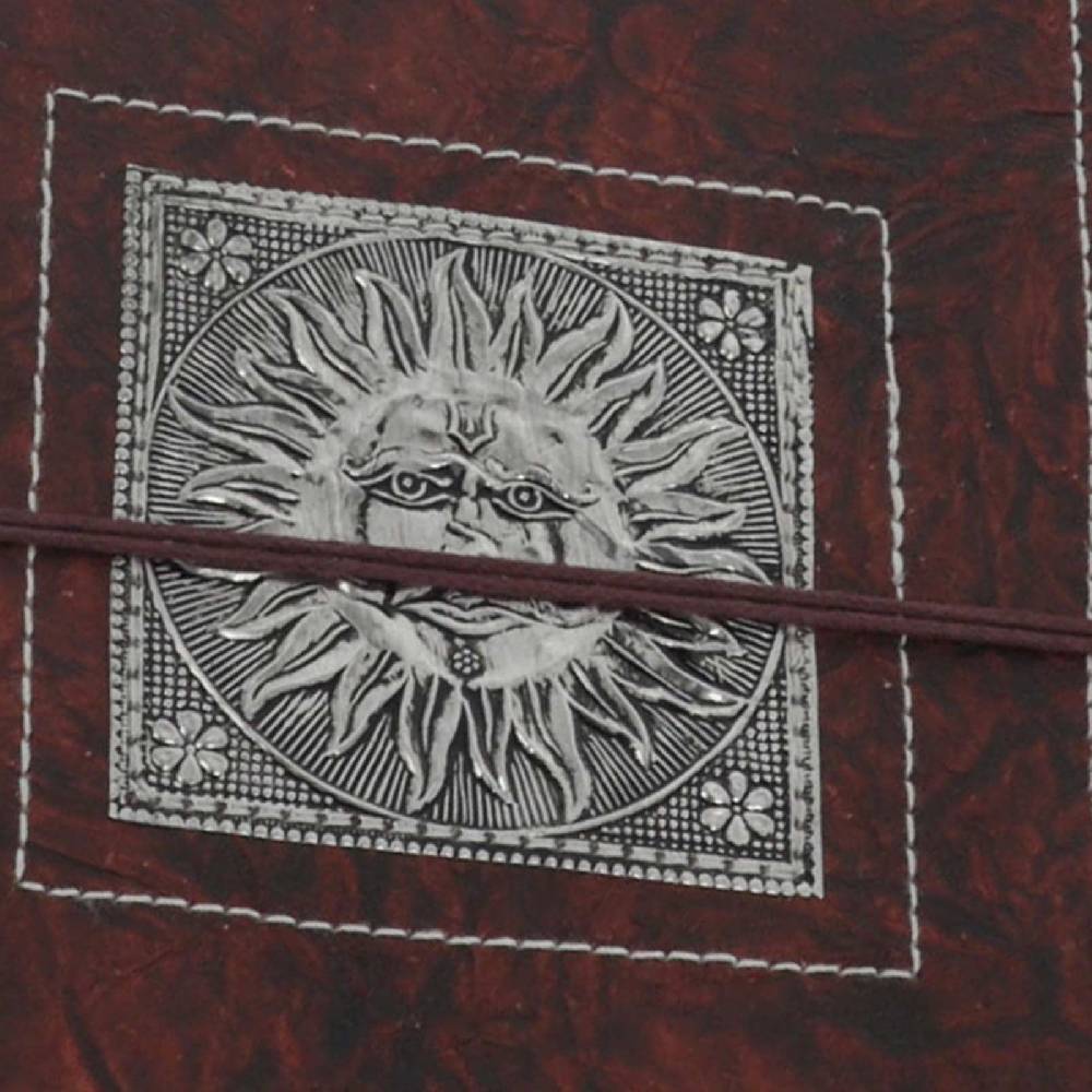 Kunst Und Magie Tagebuch Poesiealbum handgefertigt - Geprägtes Notizbuch Blume des Lebens Flower of Life 25x18cm XL Tiefpreis