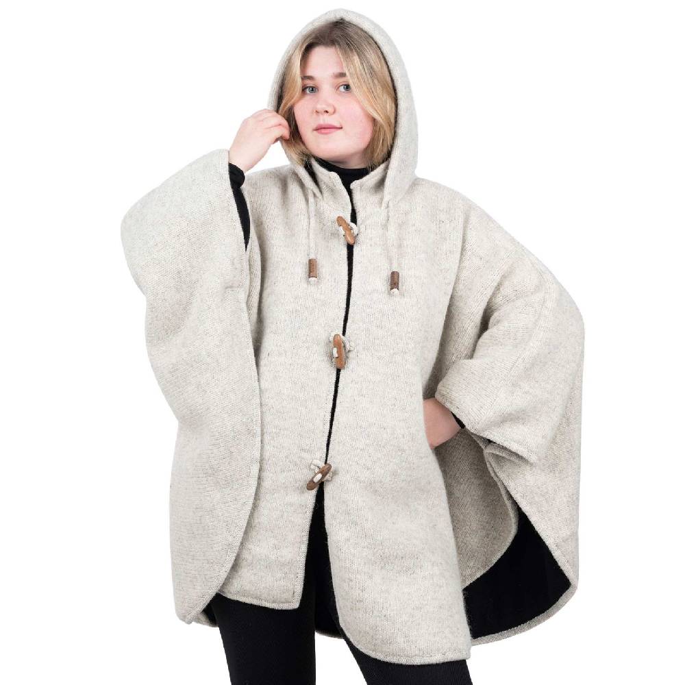 Kunst Und Magie Strick Poncho mit Kapuze Umhang Cape Strickjacke Wolle Jacke mit Kapuze Winter Mantel Neueste Stile