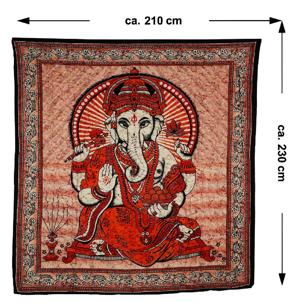 Kunst Und Magie Ganesha Dekotuch Große Tagesdecke Wandbehang Tuch Goa ca. 210 x 230 cm Bis zu 50% Rabatt