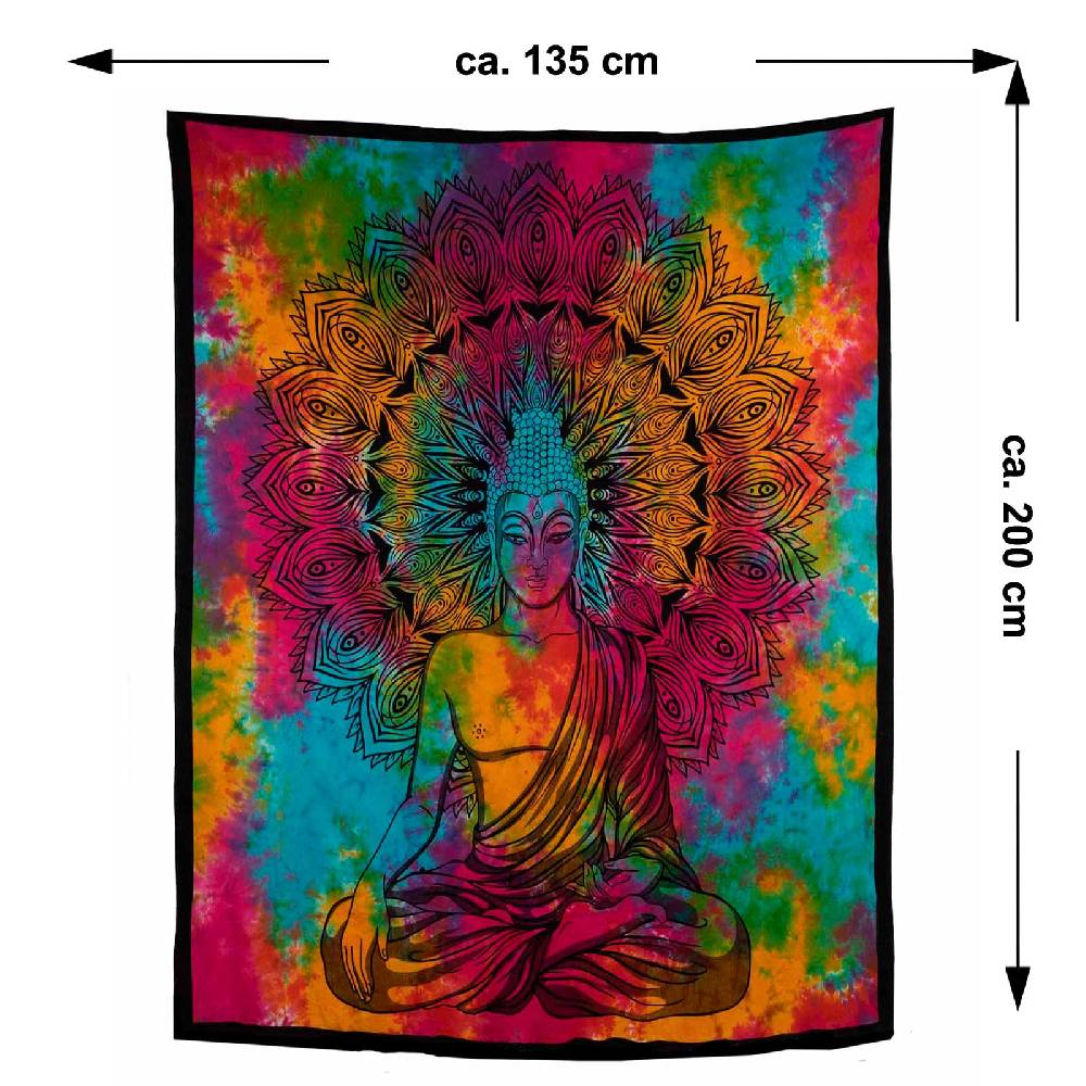 Kunst Und Magie Buddha Dekotuch Große Tagesdecke Wandbehang Tuch Goa ca. 135 x 200cm Nur für heute