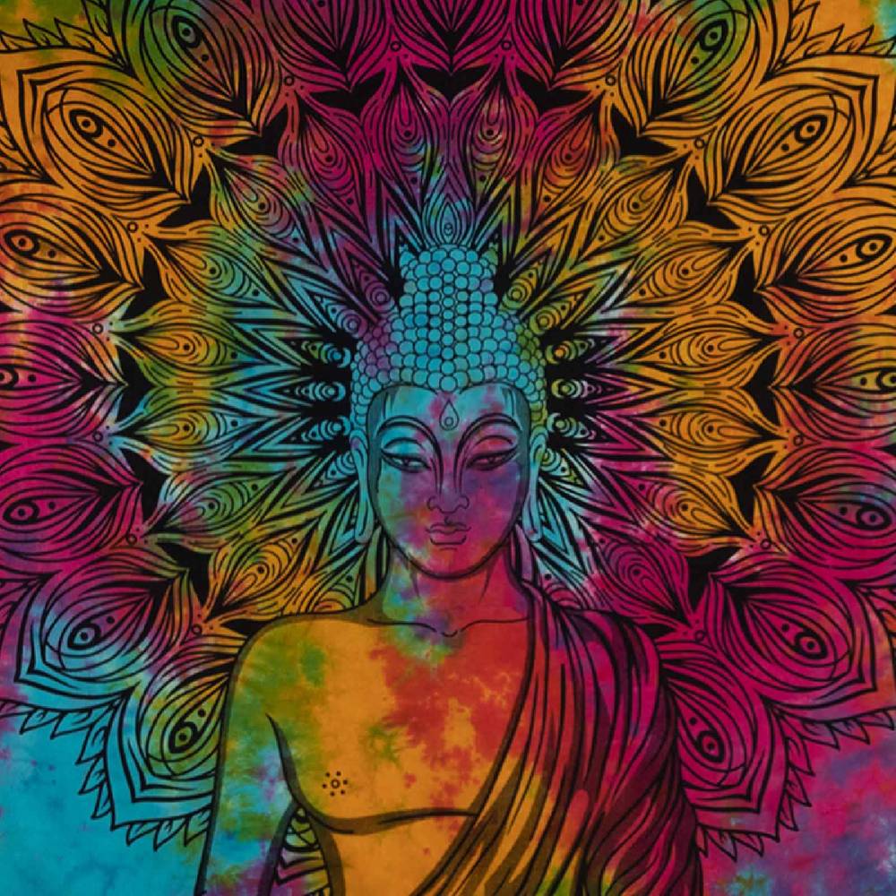 Kunst Und Magie Buddha Dekotuch Große Tagesdecke Wandbehang Tuch Goa ca. 135 x 200cm Nur für heute