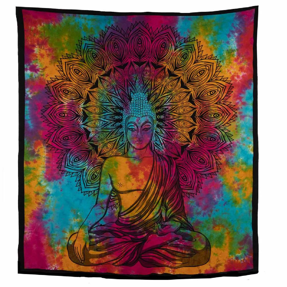 Kunst Und Magie Buddha Dekotuch Große Tagesdecke Wandbehang Tuch Goa ca. 135 x 200cm Nur für heute