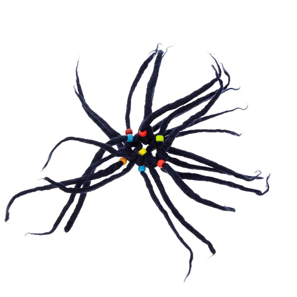 Kunst Und Magie KUNST UND MAGIE Filz Haargummi Dreads Haarschmuck Rasta scrounchi Blauschwarz Speichern exportieren