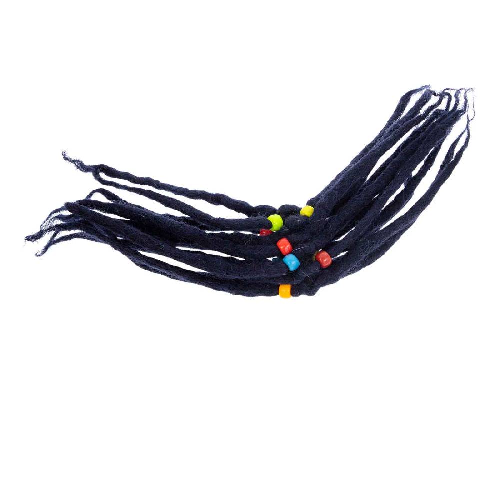 Kunst Und Magie KUNST UND MAGIE Filz Haargummi Dreads Haarschmuck Rasta scrounchi Blauschwarz Speichern exportieren