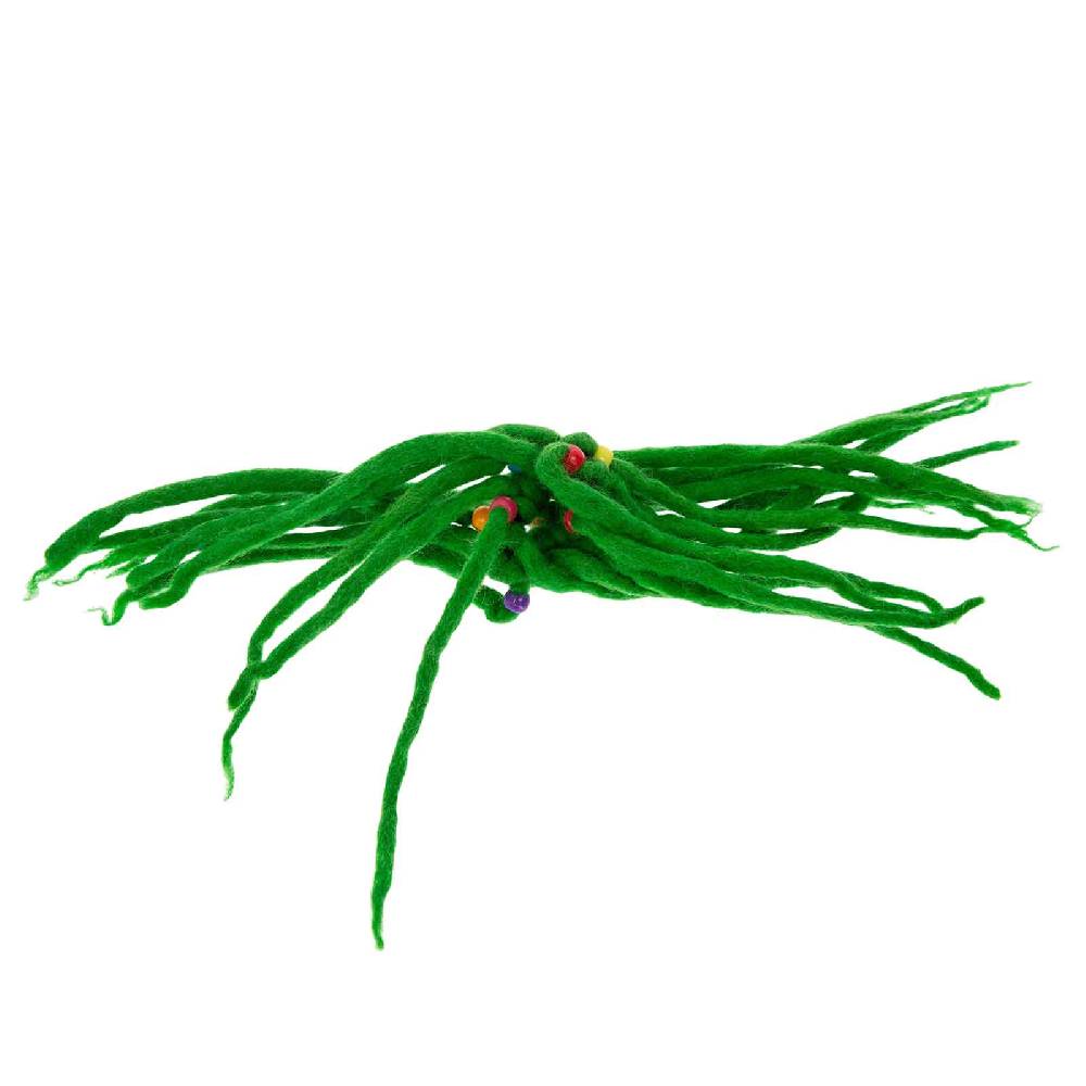 Kunst Und Magie KUNST UND MAGIE Filz Haargummi Dreads Haarschmuck Rasta scrounchi Xl Grün Black Friday Preise