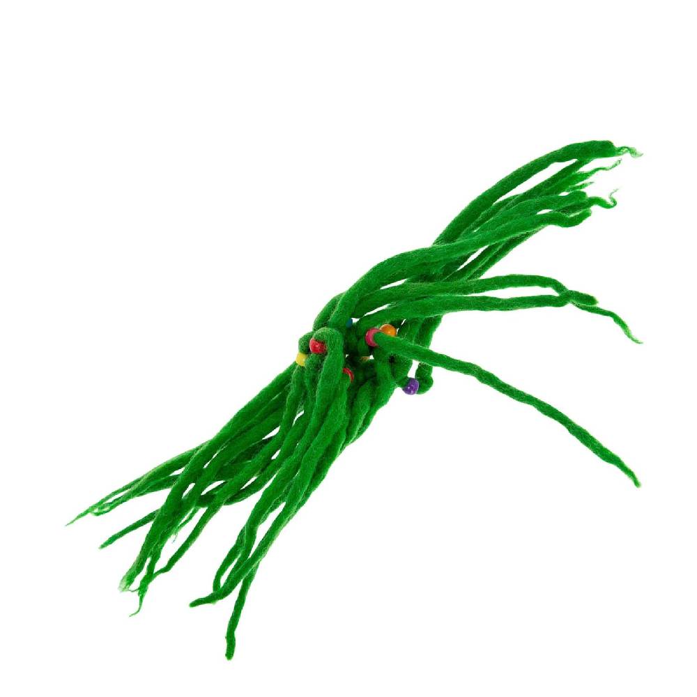 Kunst Und Magie KUNST UND MAGIE Filz Haargummi Dreads Haarschmuck Rasta scrounchi Xl Grün Black Friday Preise