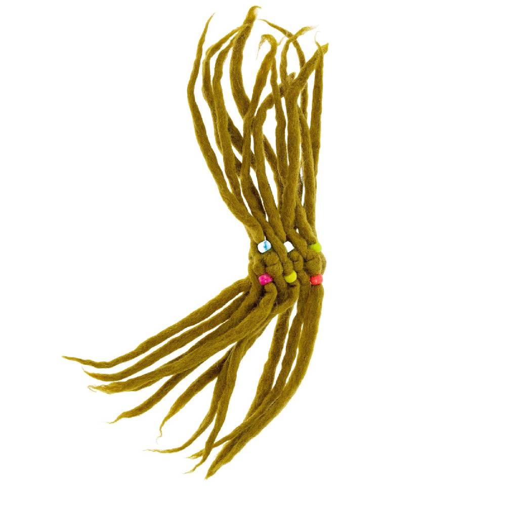 Kunst Und Magie KUNST UND MAGIE Filz Haargummi Dreads Haarschmuck Rasta scrounchi Xl Beige Im Verkauf