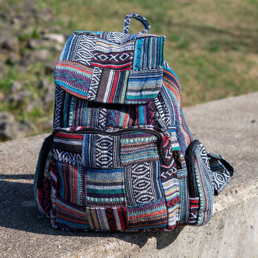 Kunst Und Magie Kunst und Magie Bunter Hippie Rucksack Tagesrucksack Daypack Nepal Fair Nachhaltig 50% Rabatt für begrenzte Zeit