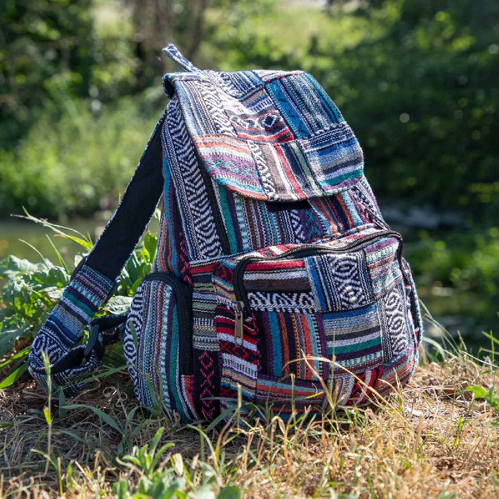Kunst Und Magie Kunst und Magie Bunter Hippie Rucksack Tagesrucksack Daypack Nepal Fair Nachhaltig 50% Rabatt für begrenzte Zeit