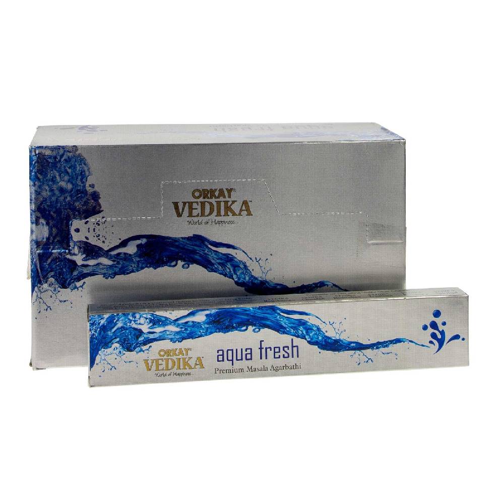 Kunst Und Magie Vedika Auqafresh von Orkay Premium Masala Agarbatti Räucherstäbchen 12er Großpackung
