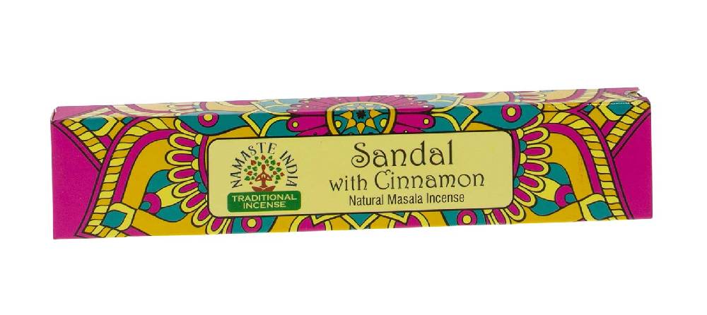 Kunst Und Magie Sandelholz mit Zimt Räucherstäbchen Namaste India Sandalo with Cinnamon Heißer Verkauf
