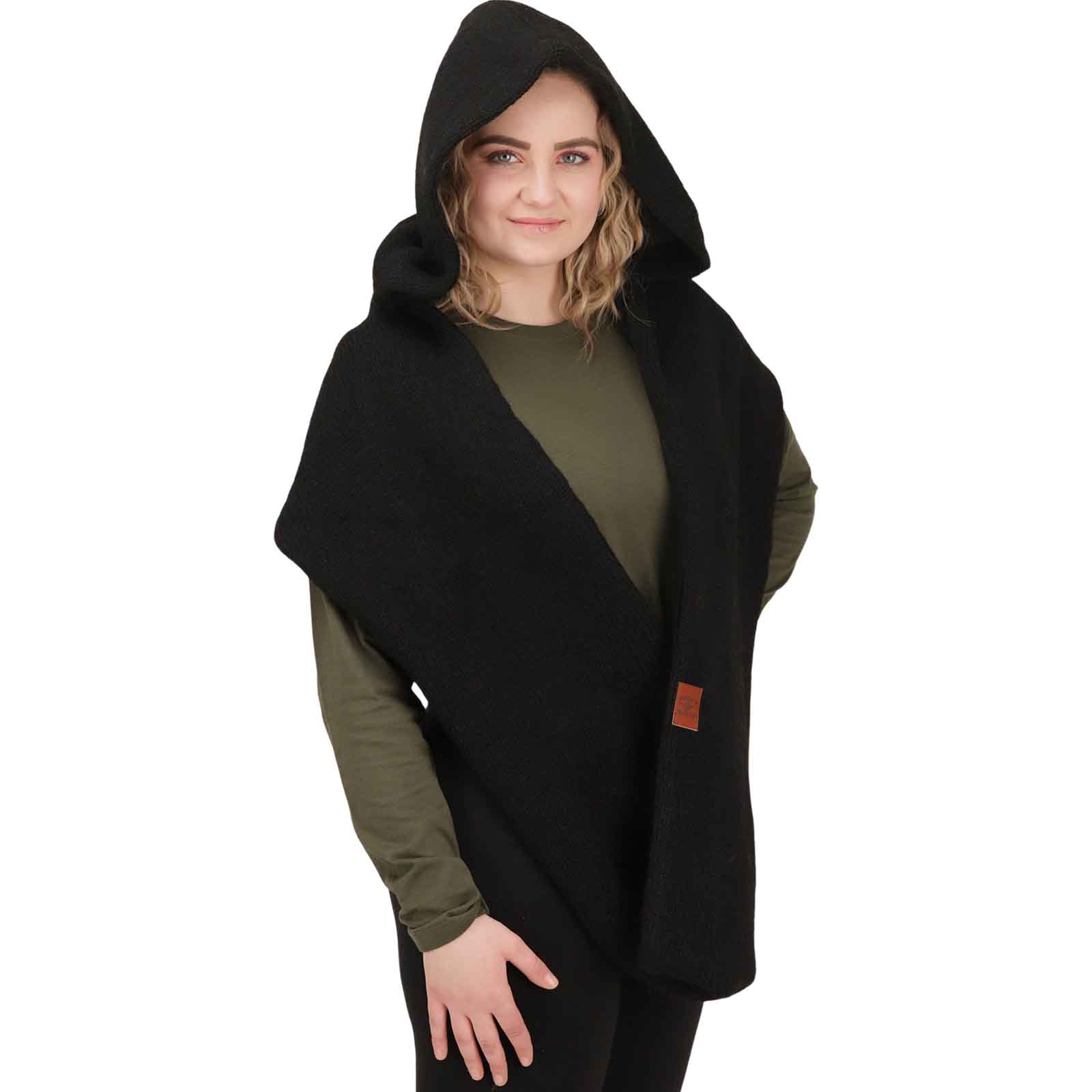 Kunst Und Magie Damen Kapuzenschal Loop Schal Hoodie Schalmütze Poncho aus Wolle gestrickt Zeitlich begrenztes Angebot